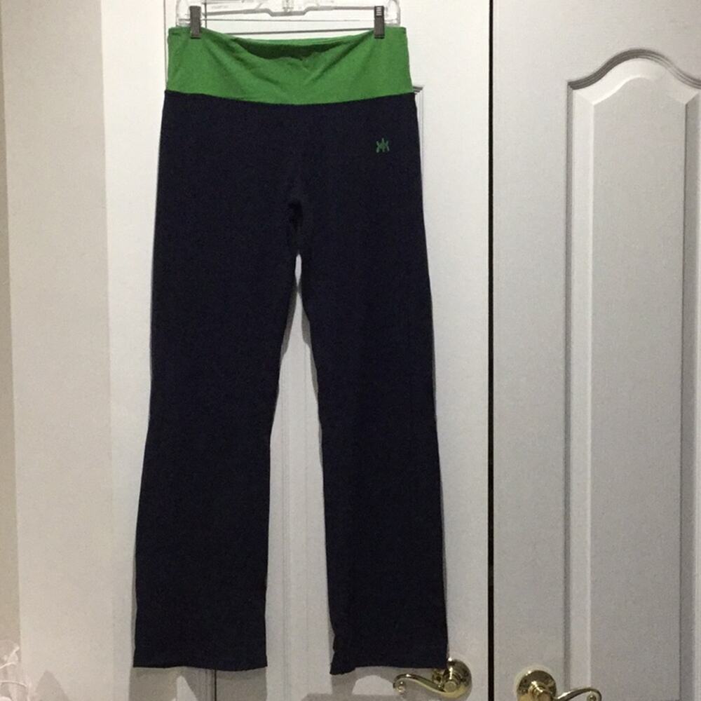 Kyodan blue green L four way stretch pant euc